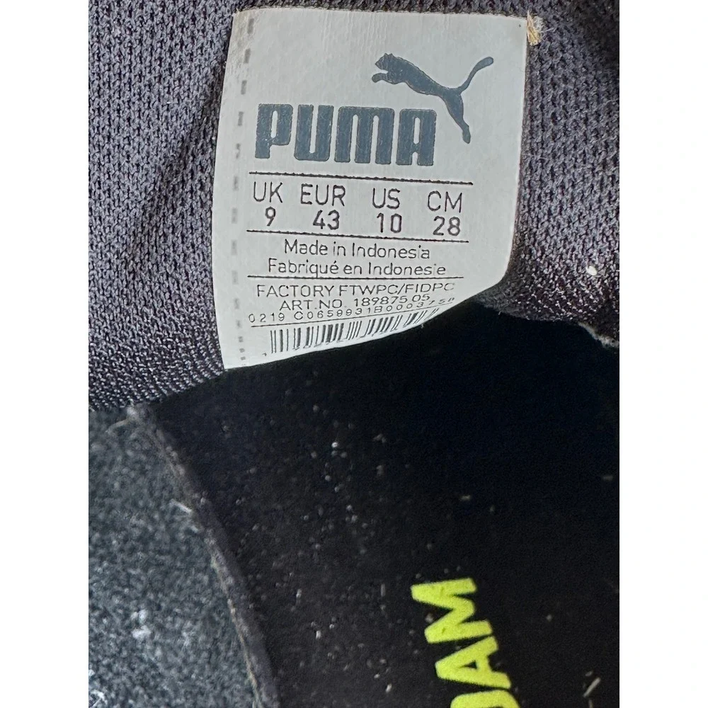 Puma Tazon 6 Fracture Mens Black Lime‎ Green Training Shoes 189875-05 Size 10
